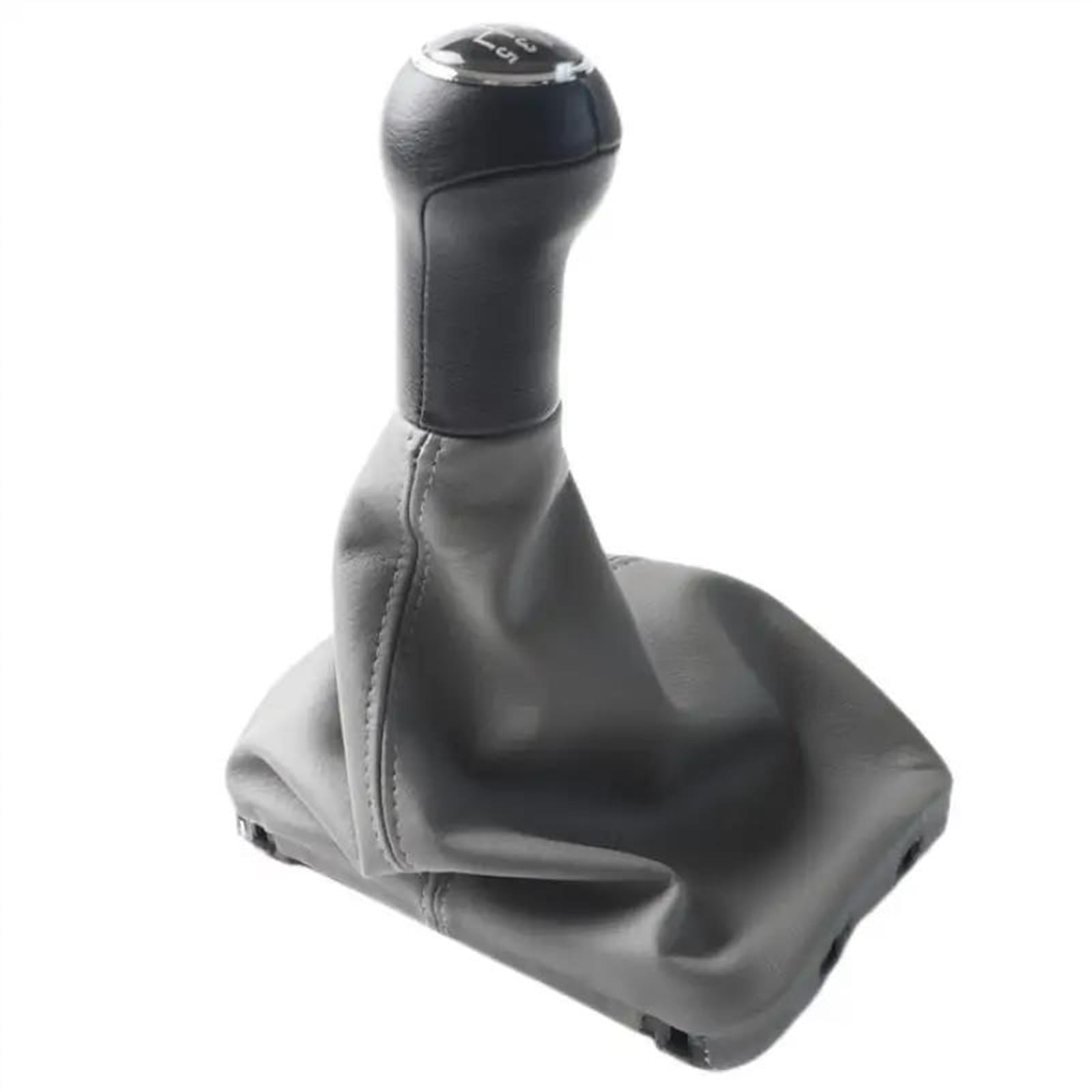 Cavinbdz Grey For Vw For Beetle 1998-2010 5 Speed Black Beige Car Gear Shift Knob Collar Gaiter Boot Cover Case(Grey)