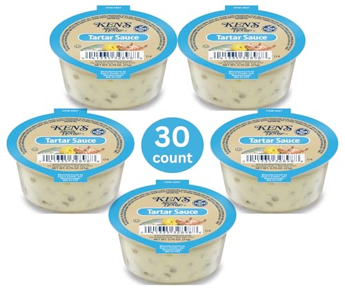 30 Count | Salad Dressing Dipping Sauce Portion Cups | Single Serve Packets (Tartar Sauce)