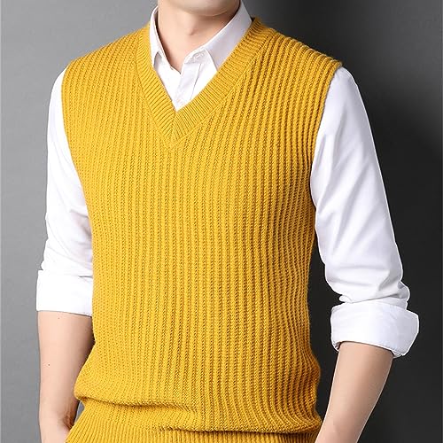 ORDOBO Men's Knitted Vest - Pullover Sweater Waistcoat Plus Size S-4Xl Autumn Winter Men Knitwear Vest Simple V-Neck2