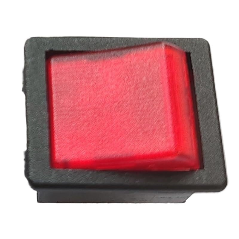 Illuminated Rocker Switch, Models C1553AL, C1353AA, C1350AB, and C1353AB (Red Indicator, O Off Position), 1 Piece