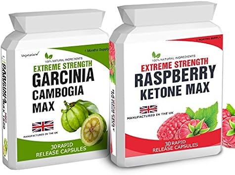 30 Raspberry K-Max 1500mg Daily Dose 30 Garcinia Cambogia Weight Management - No Fillers 1500mg Daily Dose Free Meal Plan & Dieting Tips