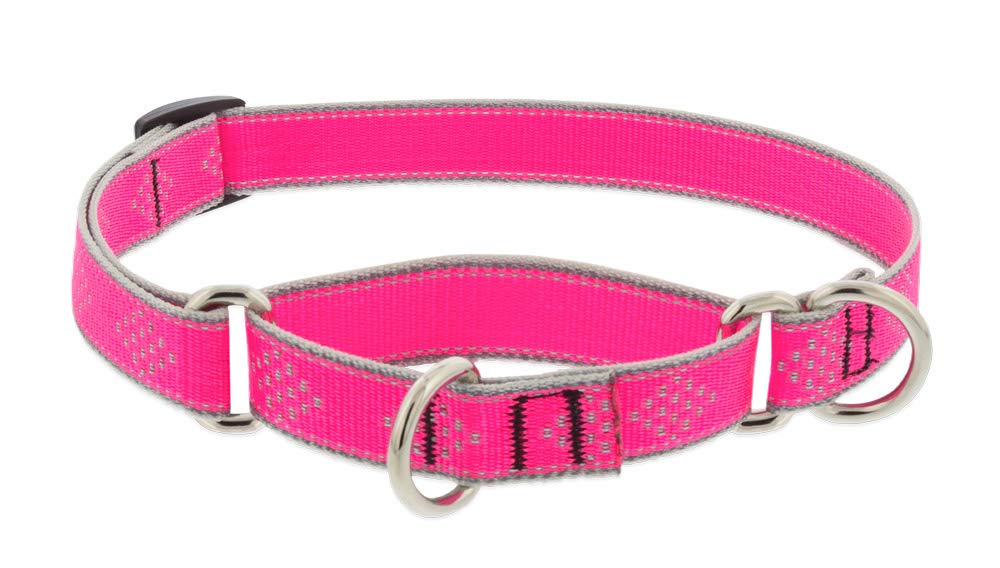 Collier martingale chien réfléchissant rose Lupine 1.9cm ajustable