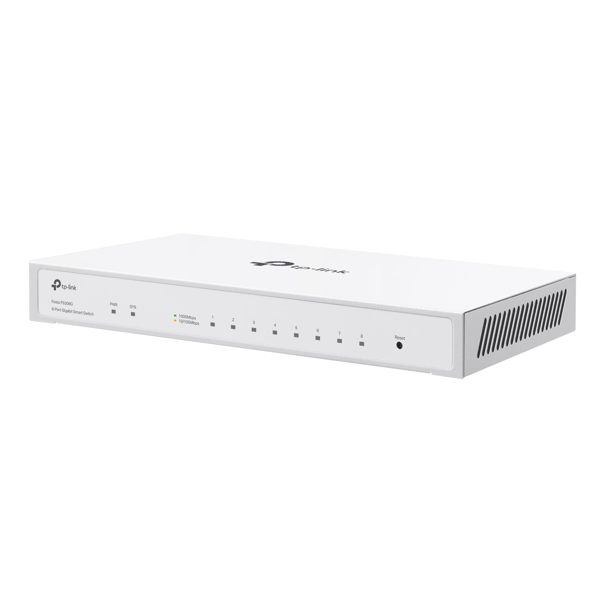 TP-Link Festa FS308G Switch Intelligent Gigabit à 8 Ports, Gestion du Cloud, Fonctionnement Silencieux, Optimal pour Les PME et Les Bureaux, optimisation du réseau, QoS avancé