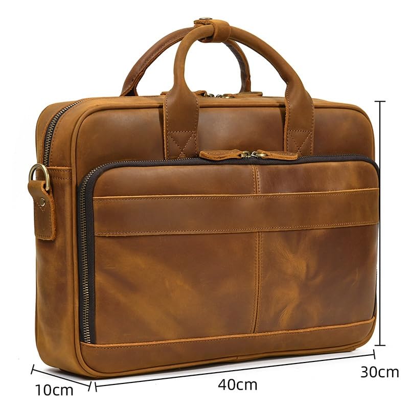 Leather Briefcase for Men,Business Travel Messenger Bag,Large Laptop Work Bag2