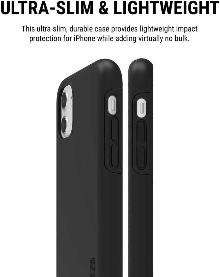Incipio DualPro Dual Layer Case for Apple iPhone 11 with Flexible Shock-Absorbing Drop-Protection - Black