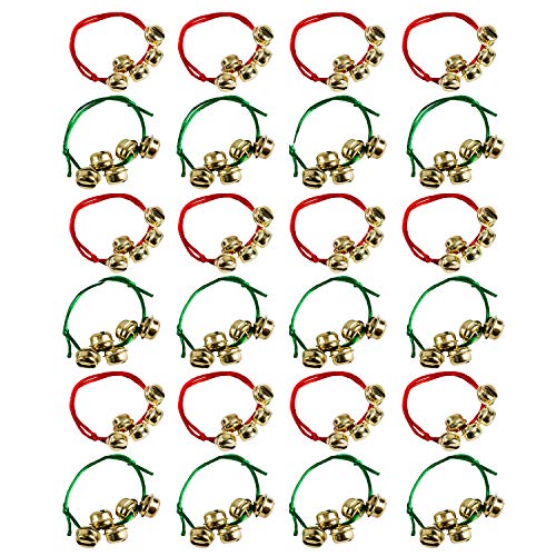 Tigerdoe Jingle Bell Bracelet Bulk - Christmas Party Favors - Holiday Party Supplies - (24 Pack)
