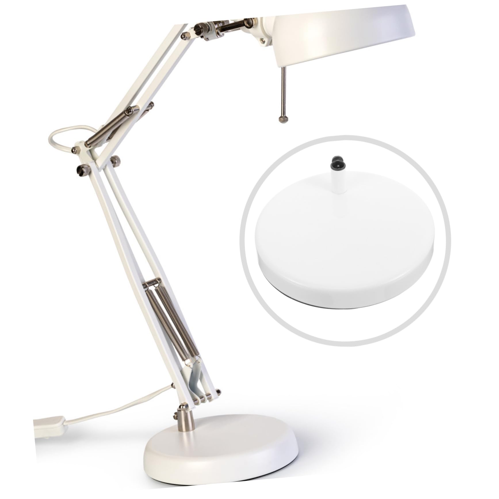 Zerodeko Socle de Lampe de Bureau Rond en Fer pour Bras Articulé DIY