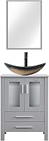 Vista 20 de eclife Tocador de Baño Moderno de 24" Combo Lavabo Gabinete Independiente con Puerta de Cierre Suave, Sin Lavabo de Recipiente, Grifo, Desagüe