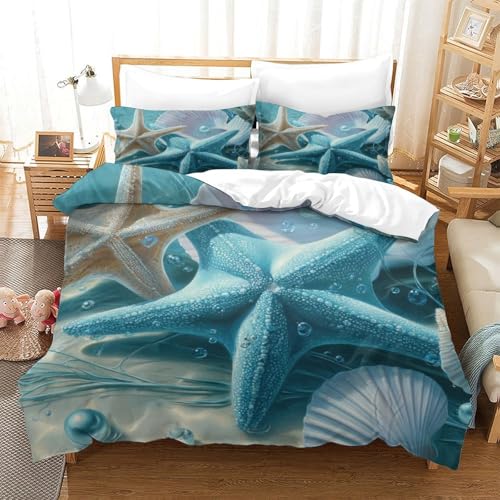 Housse de couette douce effet sous-marin contre les allergies de lit