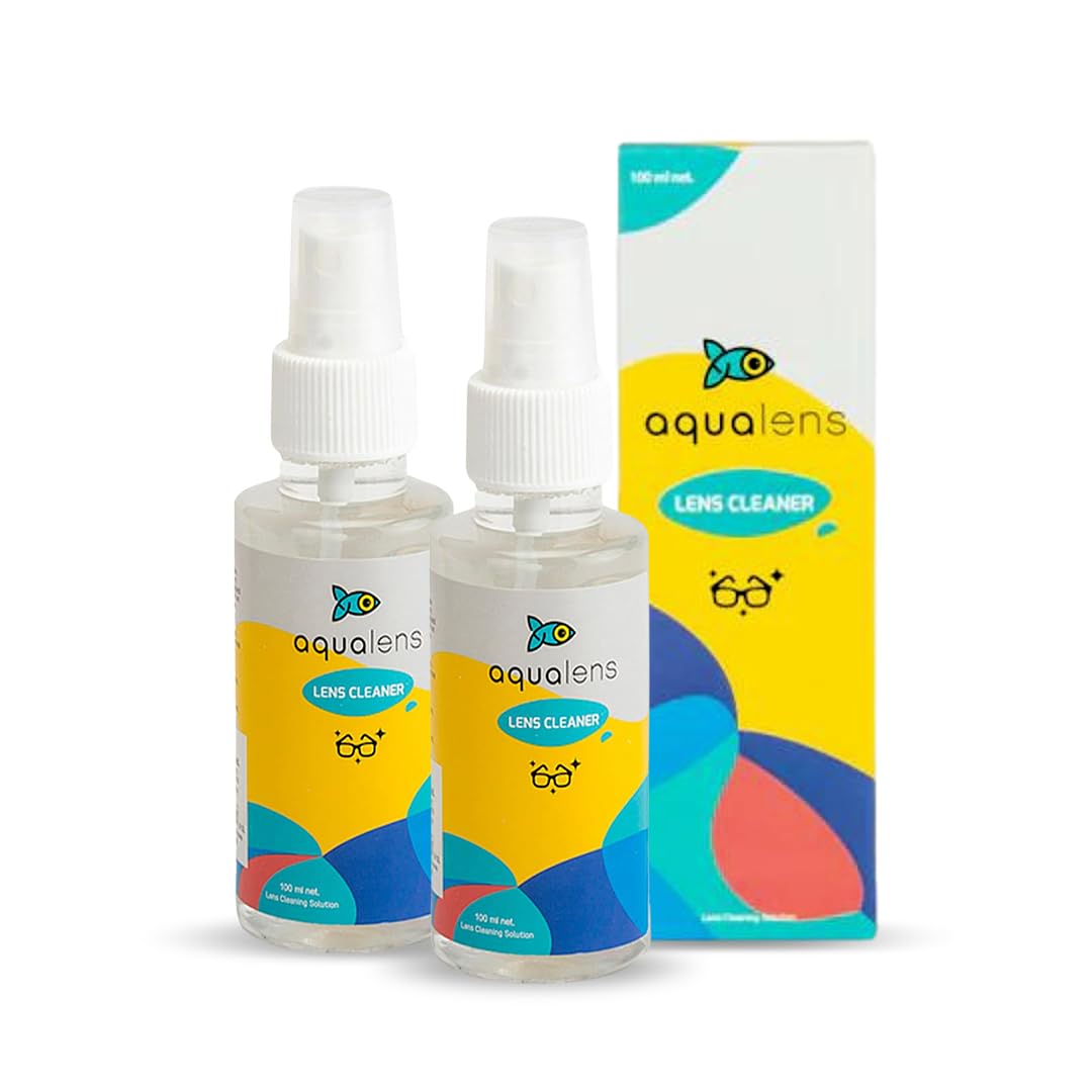 Aqualens Spectacle lens cleaner | Pack of 2 (100ml each)