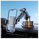 HKSOPC Soporte Movil Coche para Lancia Ypsilon Delta Musa Thesis, Antivibración Rotación 360° Ventosa Movil, Soporte Universal para Teléfono en Parabrisas y Salpicadero