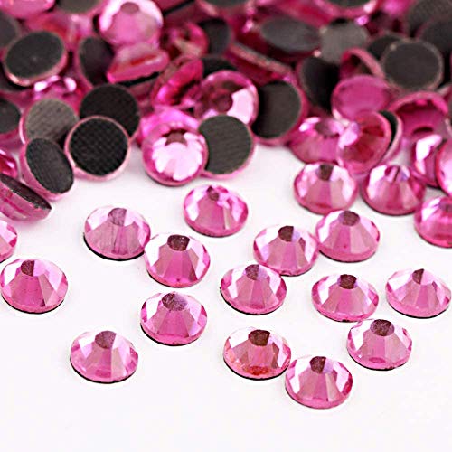 Image of beadsland Crystal Hotfix Rhinestone,Machine Cut Stone 1440pcs /pkg (Dk.Pink,SS20 /5mm)