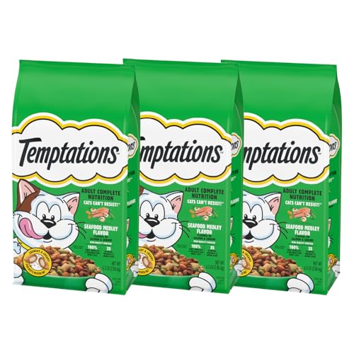Temptations Seafood Medley Flavor Adult Dry Cat Food 6.3 lb. Bag (Pack of 3)