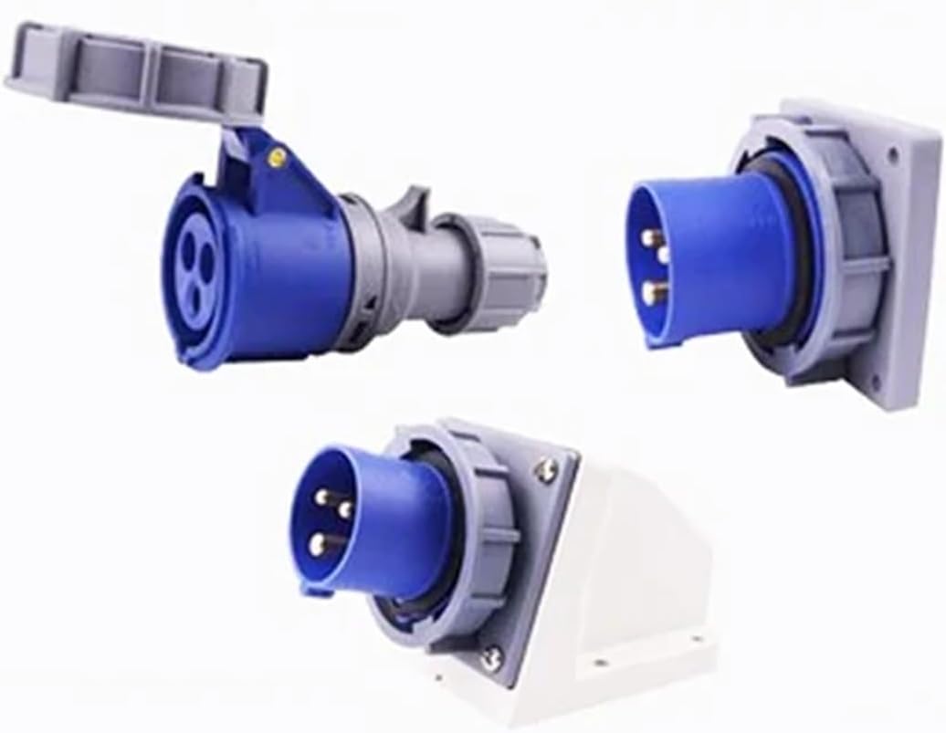 IP67 Waterproof Industrial Apparatus Reverse Plug 16A 32A 3Pole 4Pole 5Pin Wall Mount Plug Panel Mount Plug Connector 220 380V(Panel Plug 5P 16A)