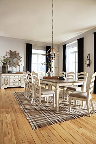 Signature Design by Ashley Realyn French Country Dining Extension Table, Seats up to 8, Chipped White - Image 13