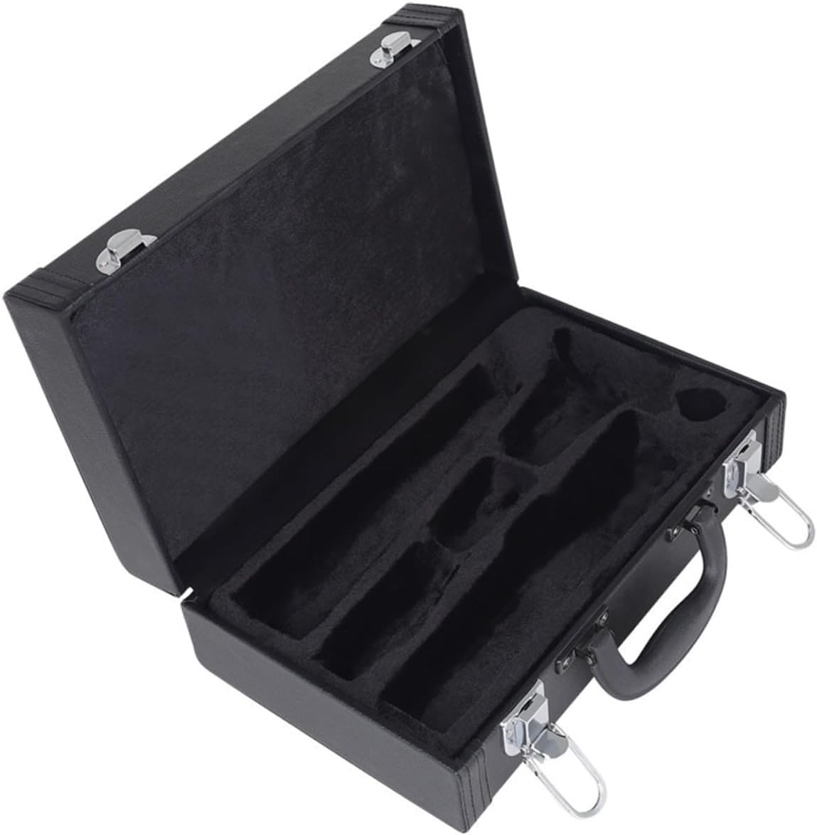 BESPORTBLE Shockproof Clarinet Carrying Case with Padded Lining Hard Leather Storage Box for Woodwind Instruments Portable Protective Clarinet Carrying Box with Comfortable Hand Grip