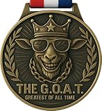 Bambluby Goat Medal – 3 Inches Champion Pendant with Neck Strap, Greatest of All Time Award Chain for Football, Basketball, MVP, Tournaments & League Winners (1)