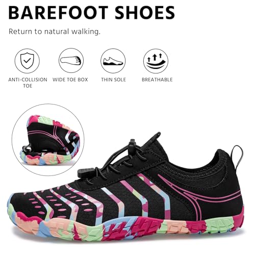 Image of EWUHA Barefoot Shoes Womens Mens Footwear for Walking Hiking with Wide Toe Box,Healthy & Non-Slip,Breathable Barefoot Vitality Water Shoes for Beach Pool Swim Outdoor (Unisex)