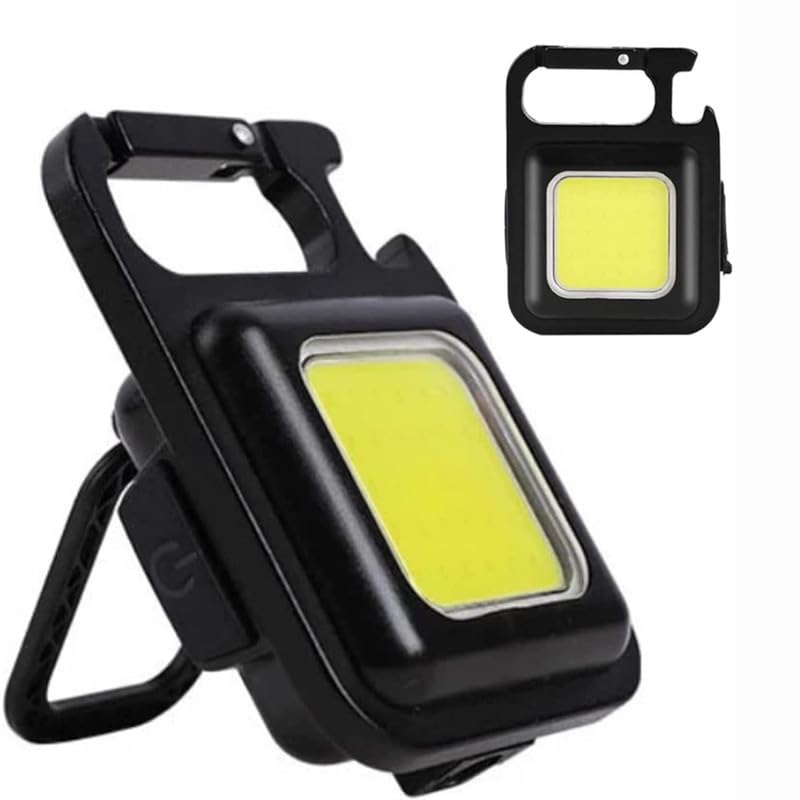 Rechargeable Mini COB Work Light with Carabiner - Portable Magnetic LED Keychain Flashlight - USB C Camping Light, Emergency Lantern for Outdoor, Car Repair, Camping, Hiking-image-43