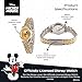 Disney Officially Licensed Mickey Mouse Watch, Stylish & Fun Mickey Mouse Watch for Women, Classic Watches Fans - Women's Gold Dial Watches with Multicolor Stainless Steel Strap