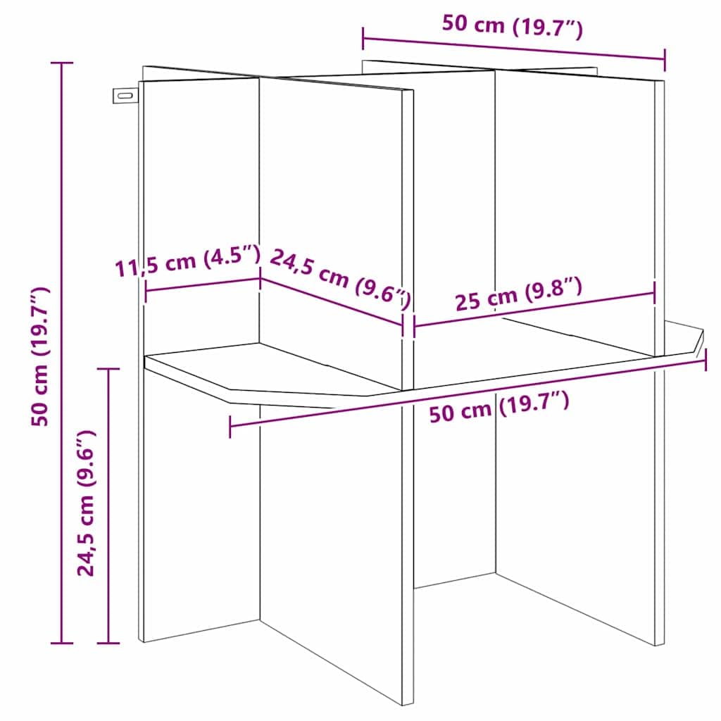 Base per terrario marrone in OSB, 50 x 50 x 50 cm, robusta base per terrario per rettili, versatile come vivario, paludario o terrario del deserto, superficie opaca
