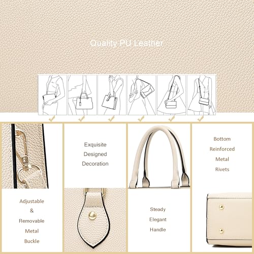 Image of CHICAROUSAL Crossbody Purses and Handbags for Women PU Leather Tote Top Handle Satchel Shoulder Bags