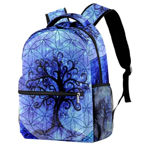 Sac de voyage décontracté avec motif arbre de vie et grand compartiment fille garçon