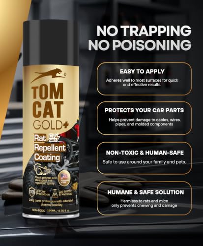 Image of No Entry Rat Repellent Spray for Cars - Long-Lasting Protection | Leak-Free Easy Spray Nozzle | Includes Protective Glove & Mask | 120 ML (Pack of 1) | Formulation 3X