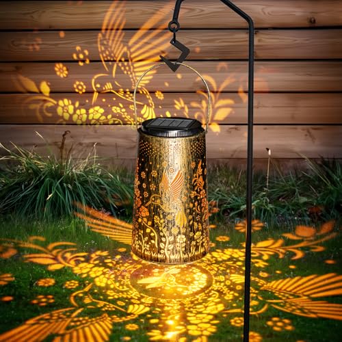 Lanterne solaire colibri extérieur pour décoration de jardin et fête des mères
