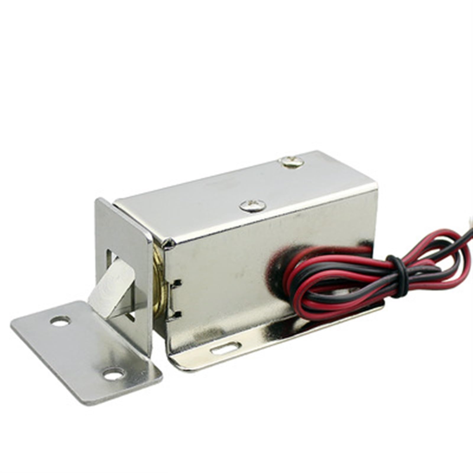 LY-03 zamek elektromagnetyczny mały elektryczny zamek sterujący DC12V ukośny język zamek elektroniczny zamek do szuflady ekspresowy zamek do szafki zamek do szafki (rozmiar: DC24V z zamkiem)