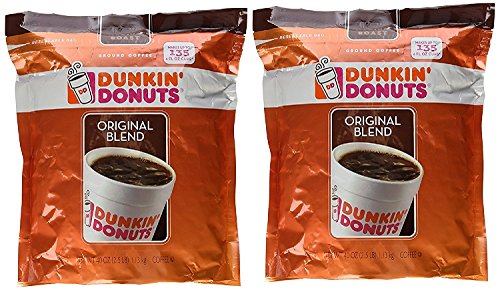 Dunkin' Donuts Original Medium Roast Blend Coffee, 2.5 Pound ( 2 Bags)