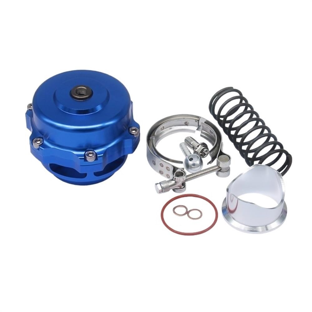 VáLvulas De Escape 1 Uds tubo de turbocompresor aluminio Universal 50mm válvula soplado CNC BOV con brida(Noir)