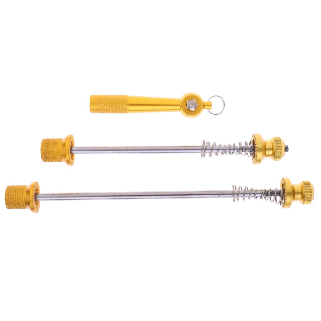 5 Set Vorne Hinten Schnellspanner Achse Fahrrad Spieß Set für Rennrad Spieße Gold