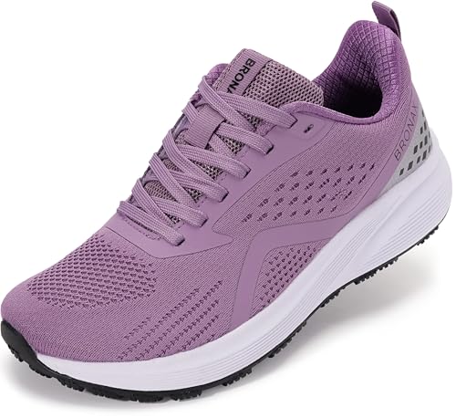 Image of BRONAX Womens Wide Toe Box Road Running Shoes S71 | Wide Width, Breathable, Plantar Fasciitis, EVA Midsole, Non Slip, Rubber Outsole, Female, Comfortable, Athletics, Bunions