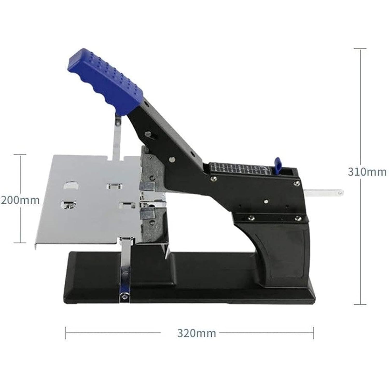 Robustes Heftgerät für Büro und Zuhause, 60 Blatt Kapazität, Sattelheftmaschine, max. Dicke 6,5 mm, Metall-Schreibtischhefter mit Stopfen