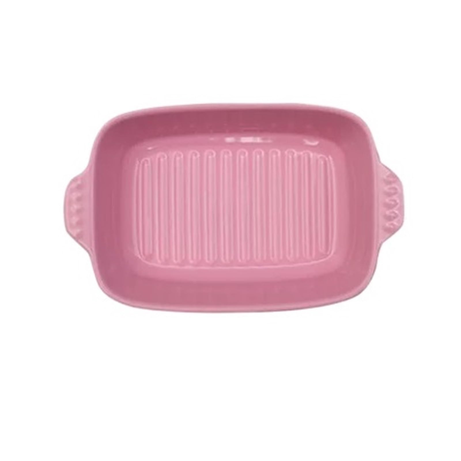 Piatti gratinati Maniglia for orecchio diamantata design rettangolare in stile forno(Pink,M)