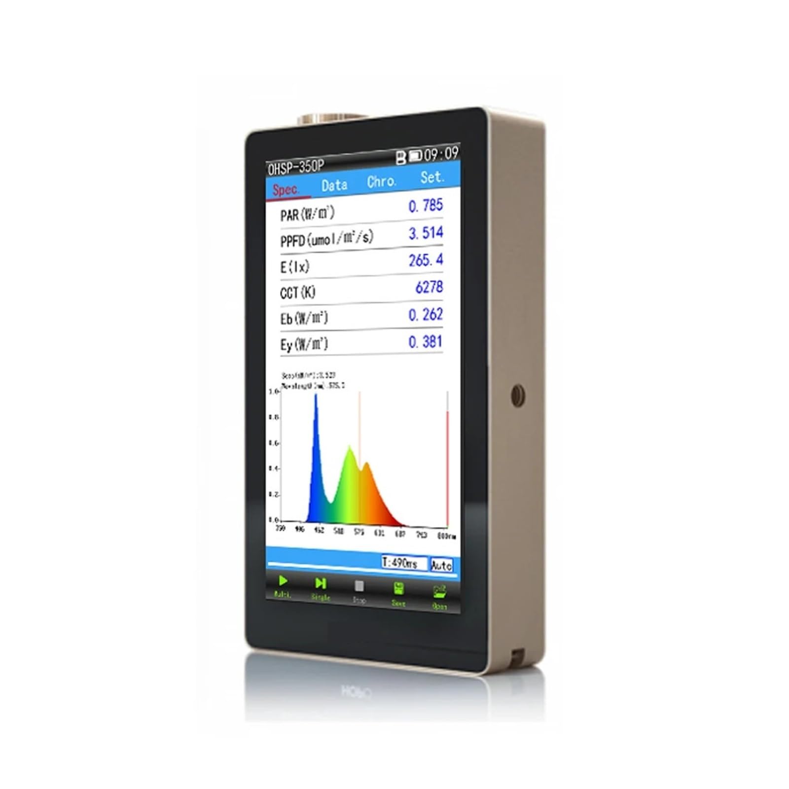 Mthckxjbsuz One Color Spectrometer Portable, Portable Spectrograph Par Ppfd Instrument
