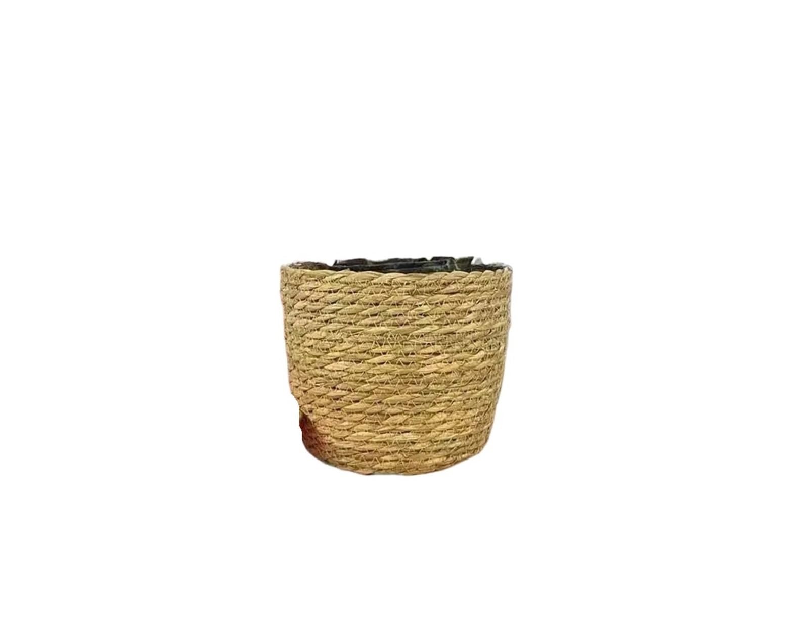 Wiklinowy kosz piknikowy, Rattan Straw Woven Basket Planter For Garden Indoor Outdoor Plants Multiple Sizes(Medium)