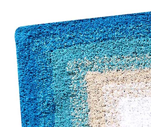 Image of AAZEEM Export Quality Cotton Door Mat with Anti Skid Back (Blue)