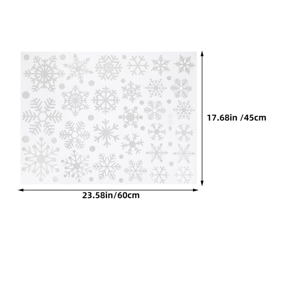 BESTonZON 5blätter Schneeflocken Sticker für Fensterdekoration Weihnachts Fensteraufkleber aus Selbstklebendem Material Weihnachtsdeko Schneeflocken für Glasfenster Festliche