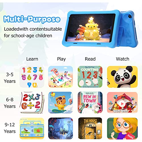 okaysea 8 Zoll Kinder Tablet, 1280×800 IPS HD, Kindersicherung, Android 11 Tablet für Kinder, 2GB RAM, 32GB ROM, Zwei Kameras mit Kindersicherem Gehäuse – Bild 5