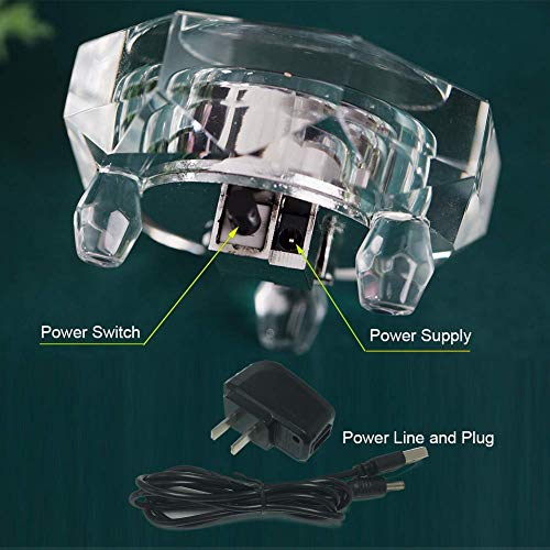 Zoogamo Crystal 7 Led Light Multicolor Illuminated Display Base – 3.5” Color Changing Stand with Mirror Plate for Glass Art - Thumbnail 4