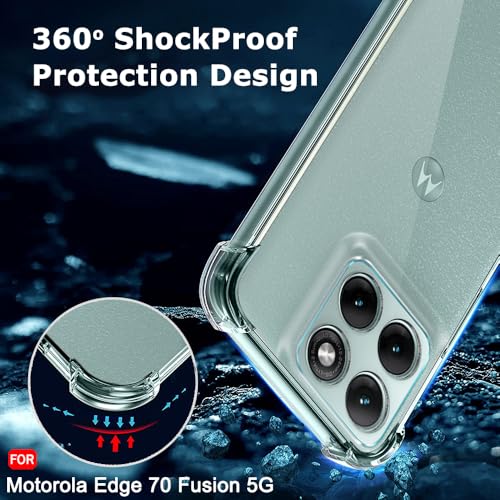 Image of TheGiftKart Crystal Clear Back Cover Case for Motorola Moto Edge 70 Fusion 5G | Shockproof Soft TPU Case | Cushioned Edges for Ultimate Protection Back Cover Case (TPU, Transparent)
