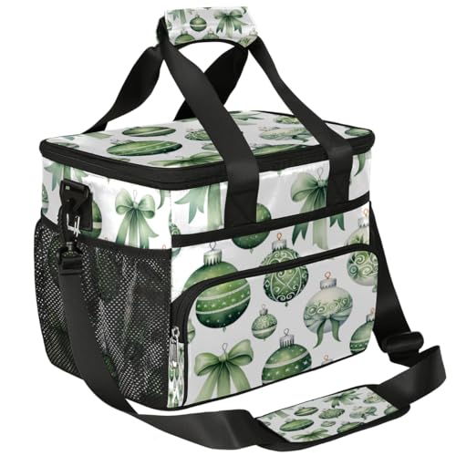 Insulated Picnic Backpack Lunch Box for Women Men Picnic Basket Tote Lunch Bag Picnic Bag Portable Lunch Bags for Picnic, Beach, Work, Trip,Office, Camp Christmas Decoration Green