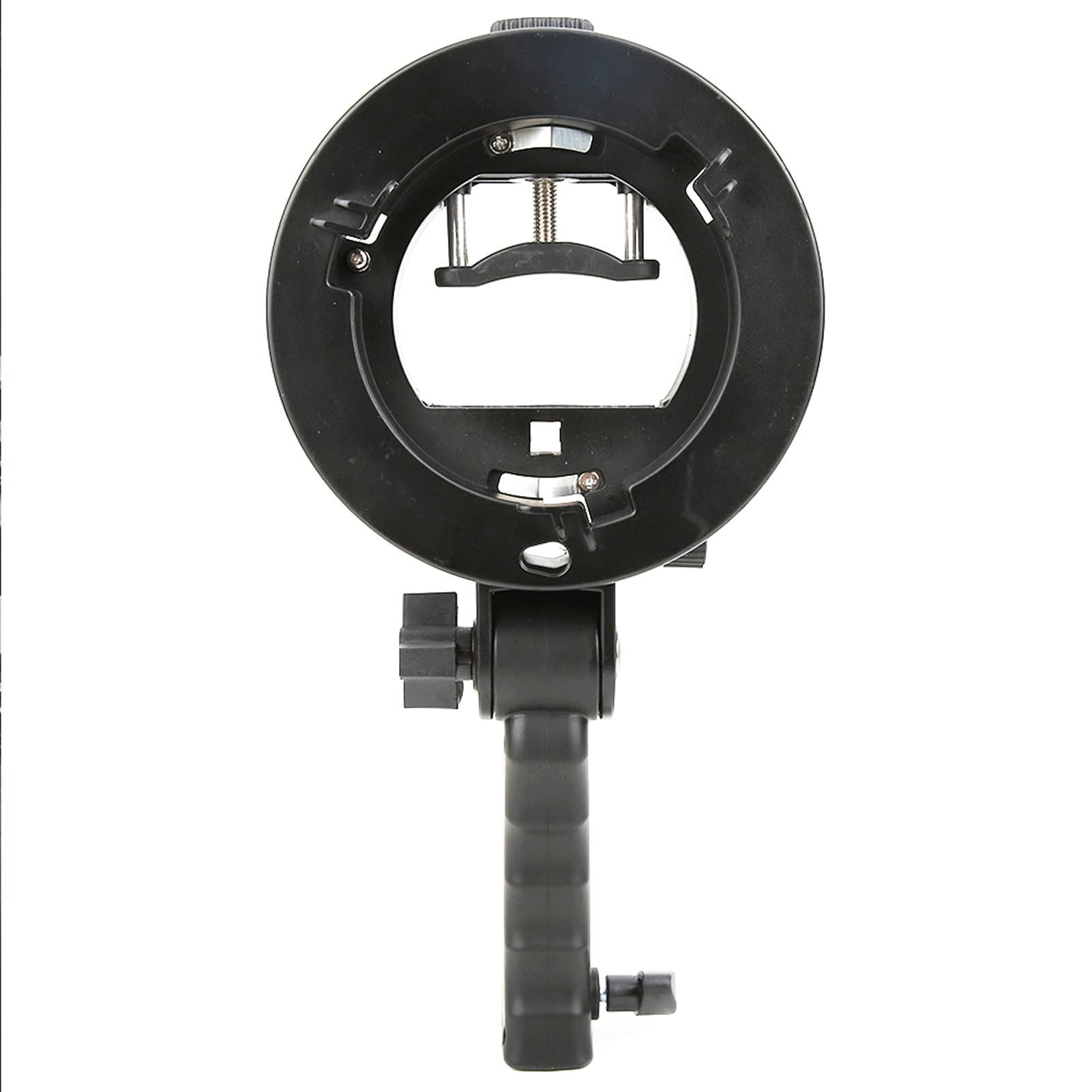 Support de lampe de poche en forme de S pour accessoires Bowens noir
