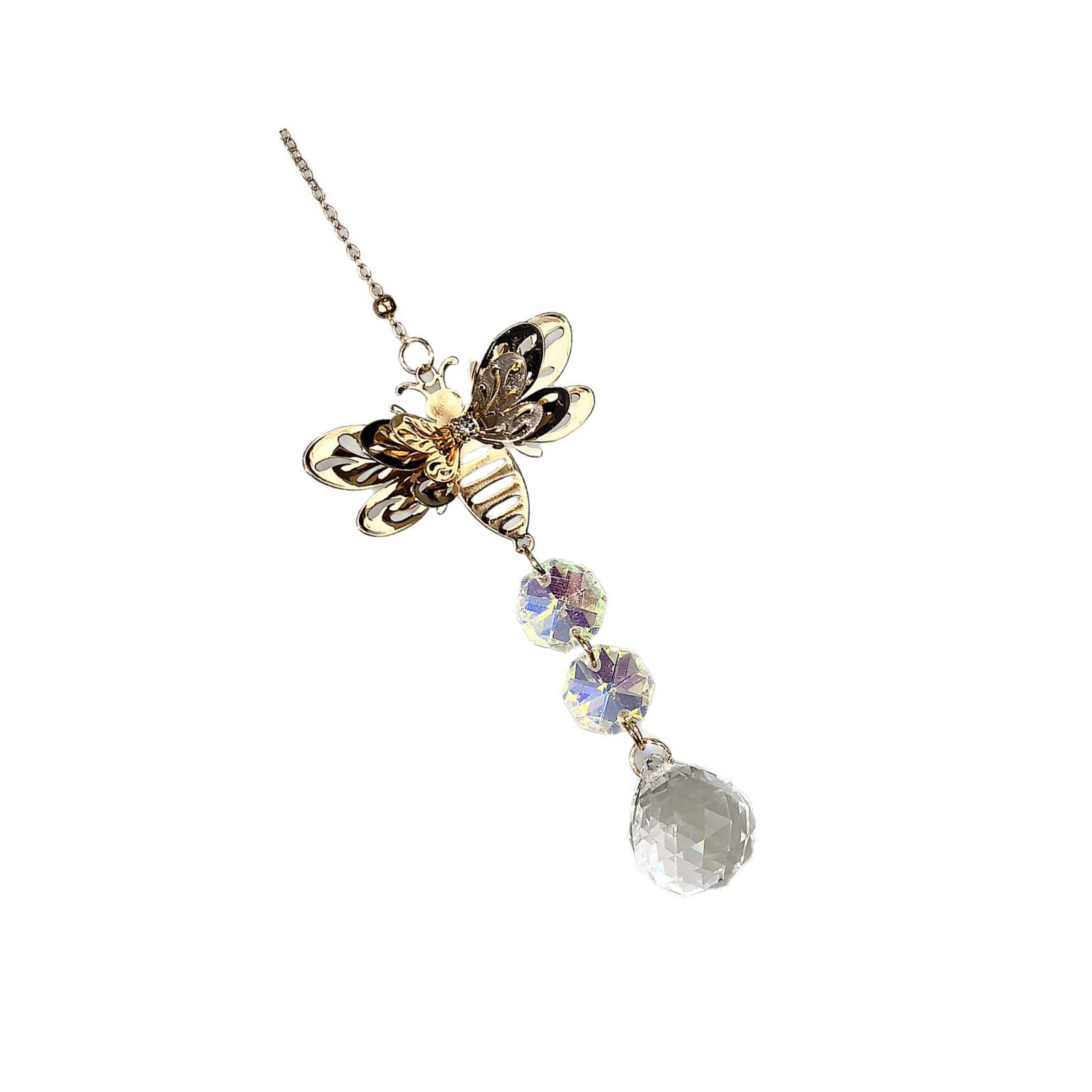 Sparkling Animal Crystal Sun Catcher Hanging Ornament for Window Garden Wedding Christmas Rainbow Decoration Golden Creature Sunlighter Creature Garden Ornament