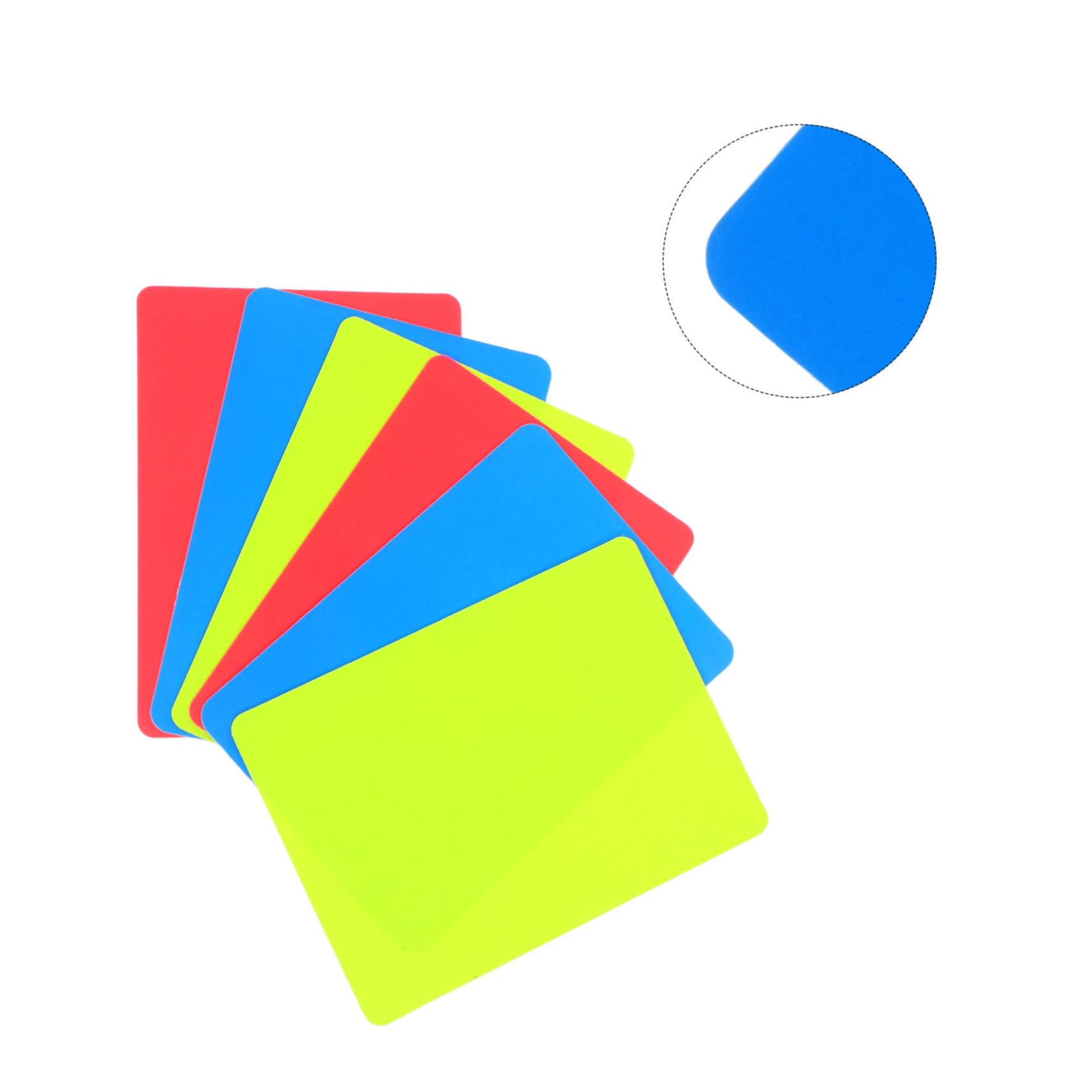 TOYANDONA Juego De 6 Tarjetas De Árbitro De Fútbol Profesional Rojo Amarillo Azul PVC Tarjetas De Penalización Oficiales para Árbitros En Competiciones Deportivas