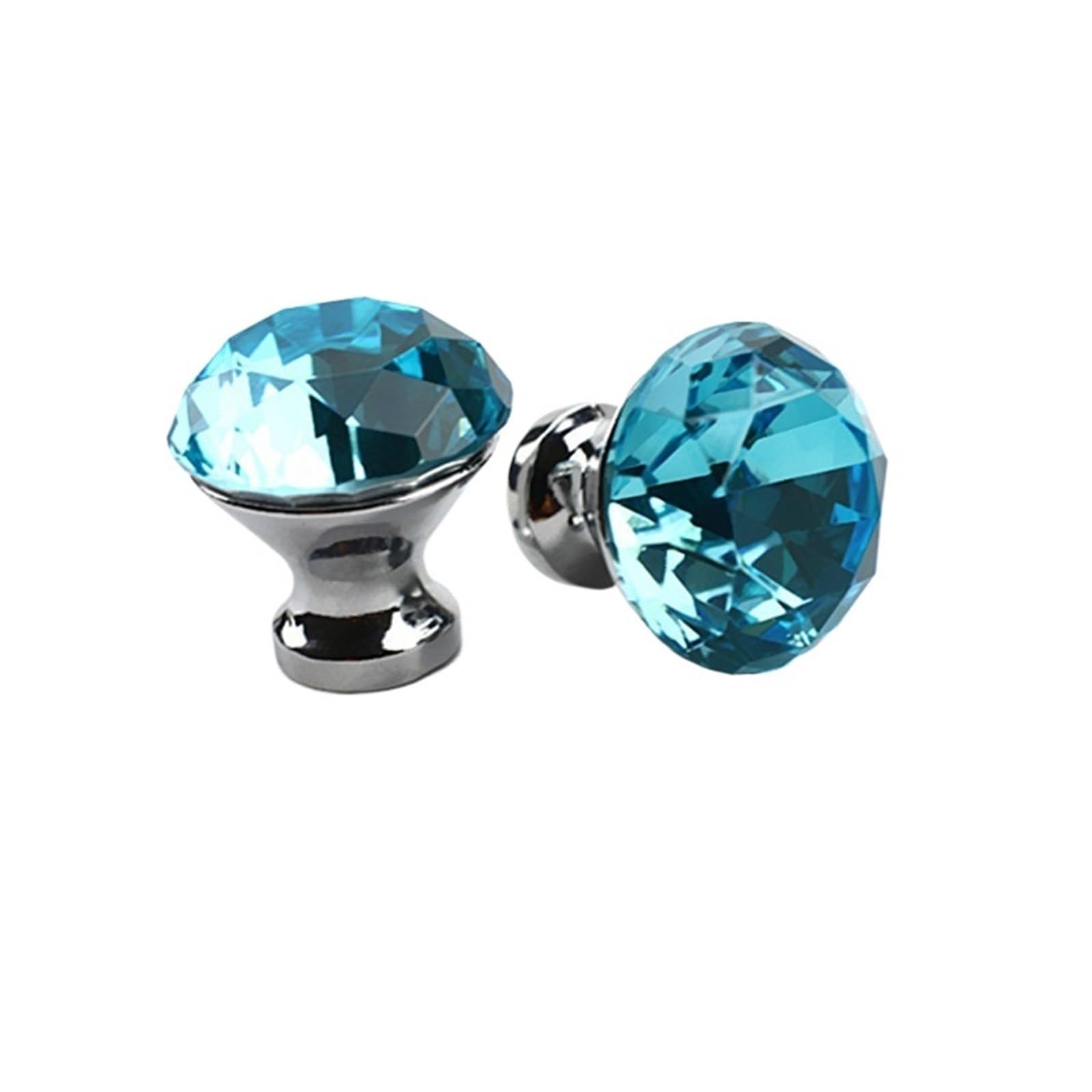 DCUIPG 8pcs Clear Diamond Shape Knob Cupboard Drawer for Dresser Drawers