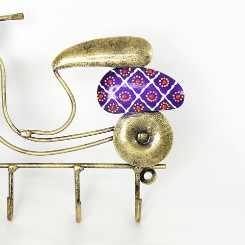 Image of Habere India-All the Cultures Fabricating India Keychain Stand | Keys Organizer | Key Hanger for Wall | Keychain Holder | Modern Key Holder for Wall (Purple)