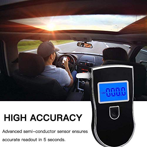 Breathalyzer, Portable Alcohol Tester with Digital Breath Alcohol Tester for Personal & Professional Use